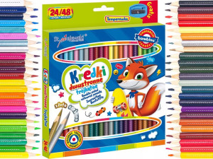 BAMBINO Dwustronne KREDKI Szkolne Trójkątne 24/48