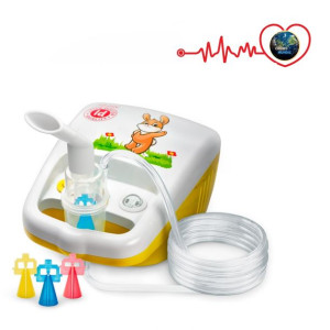 Inhalator tłokowy Little Doctor LD-212C dla dziecka z króliczkiem