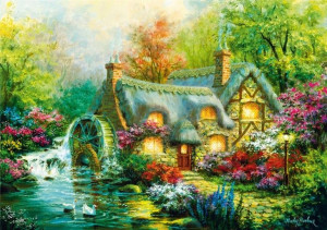 Puzzle 1000 Stary młyn nad rzeką