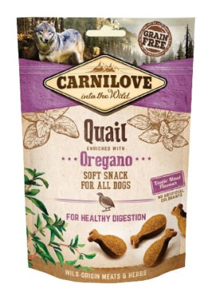 CARNILOVE Snack Dog Soft Quail Oregano 200g