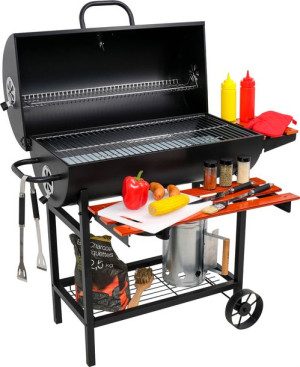 Grill Ogrodowy Na Kółkach Termometr Popielnik Gril