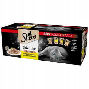 SHEBA Selection drobiowe smaki 40x85g
