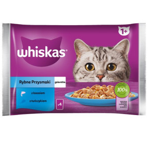 Whiskas Saszetka Galaretka Łosoś Tuńczyk 4x85g