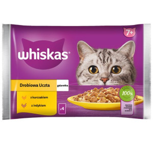 Whiskas Saszetka Senior Indyk Kurczak 4x85g