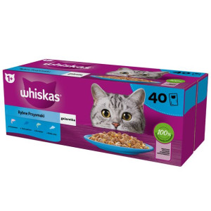 Whiskas Saszetka Galaretka Smaki Rybne 40x85g