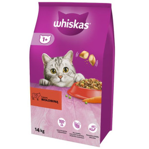 Whiskas Sucha Wołowina 14kg