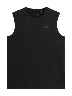 T-shirt bezrękawnik męski 4F SS23TSLEM016 czarny