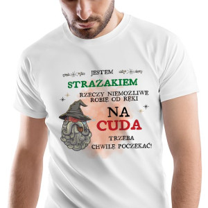 T-Shirt Męski Dla Strażaka na Urodziny S Prezent