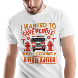 T-Shirt Męski Dla Strażaka Urodziny XXL Prezent