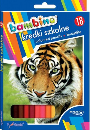 Bambino Kredki Szkolne Ołówkowe 18 Kolorów
