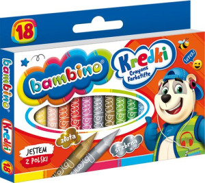 Bambino Kredki Świecowe 18kol. @k_