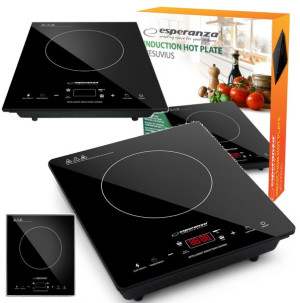 KUCHENKA INDUKCYJNA PŁYTA CERAMICZNA Wyświetlacz Dotyk panel TIMER  2000W
