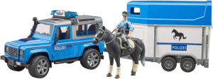 Bruder Land Rover Policja Z Przyczepą I Koniem