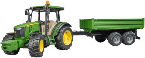 Bruder Traktor John Deere 5115m Z Przyczepą