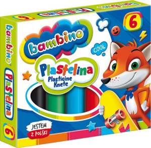 Bambino Plastelina Szkolna 6 Kolorów
