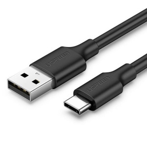 Niklowany kabel USB-C do USB-A UGREEN 0,5m czarny
