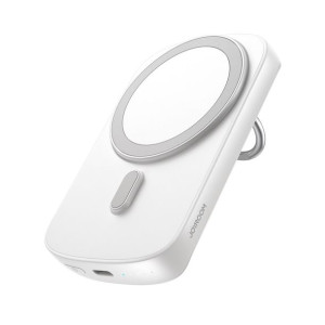 Joyroom powerbank indukcyjny 6000mAh z ringiem i podstawką do 20W biały