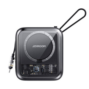Joyroom powerbank indukcyjny 10000mAh Icy 22.5W z kablem Lightning czarny