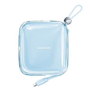 Joyroom powerbank 10000mAh Jelly Series 22.5W z kablem Lightning niebieski