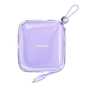 Joyroom powerbank 10000mAh Jelly Series 22.5W z kablem Lightning fioletowy