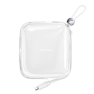Joyroom powerbank 10000mAh Jelly Series 22.5W z kablem Lightning biały