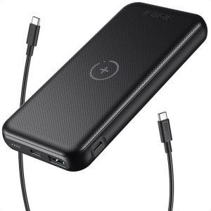 Choetech powerbank 10000mAh 18W QC PD USB/USB C ładowarka Qi 10W czarny