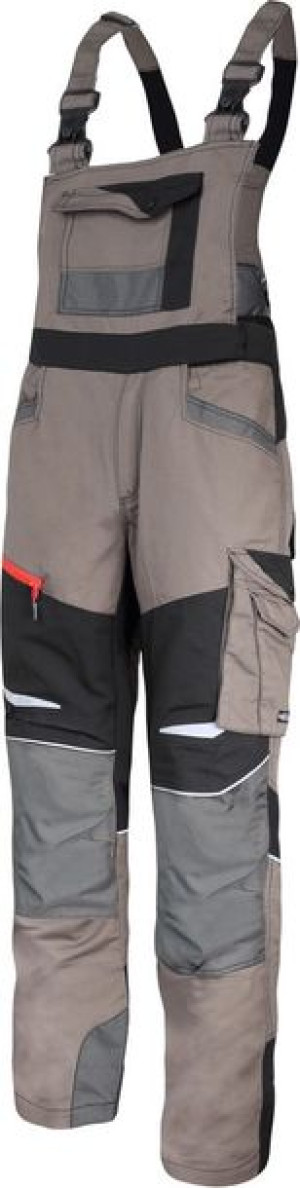 Ogrodniczki khaki- czarny ze wstawkami ze stretchu rozmiar 2XL LAHTI PRO