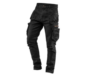 Spodnie robocze 5-kieszeniowe DENIM, czrne, rozmiar S