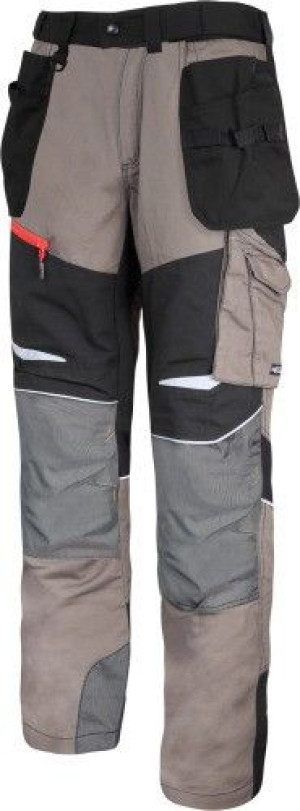 Spodnie robocze wstawki Stretch, khaki-czar. rozmiar L, LAHTI