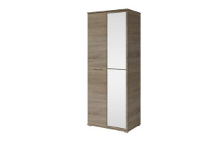 Szafa Garderoba Dwudrzwiowa Dzielona + LUSTRO -  Julia 80cm | Trufla