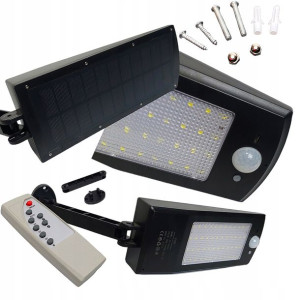 Lampa Solarna,uliczna, Latarnia, Ścienna + Pilot
