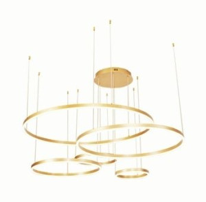Lama Led Ring Złota Wisząca XXL 40/60/60/80/80