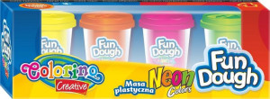 COLORINO CREATIVE MASA PLASTYCZNA Neonowa 4 kolory