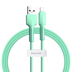 Kabel Lightning USB Baseus Silica Gel, 2.4A, 1m (zielony)