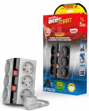 Acar Smart Listwa Zasilająca 6gnizad 3m