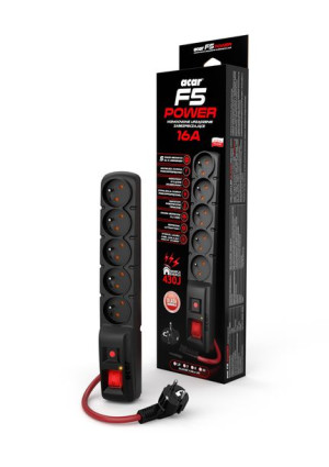 Acar F5 Power Przedłużacz Listwa 5gnia 1,5m