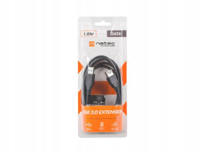 Przedłużacz Usb 3.0 1,8m Czarny Natec Extreme Medi