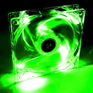 Wentylator systemowy Akyga 12cm LED zielony Molex