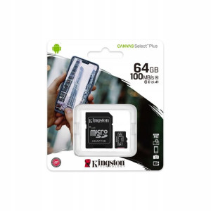 Kingston Karta Pamięci 64gb Micro Sd C10 10 Uhs-i