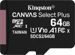 Kingston Karta Pamięci Microsd 64gb U1 A1 V10 C10