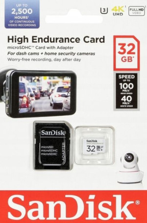 Karta micro SD 32GB SanDisk HighEndurance adapter