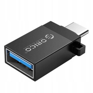 Adapter USB-C na USB-A 3.1 czarny alu zawieszka OR