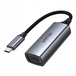 Adapter USB-C na VGA FullHD aluminium 15 cm Unitek