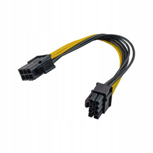 Adapter Zasilania Gpu 12v 6-pin M/ 6+2-pin F 15cm
