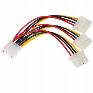 Adapter z kablem Molex (m) / 3x Molex (f) 3x 15cm
