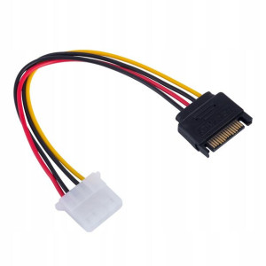 Adapter zasilania z kablem Akyga Molex - SATA 15cm