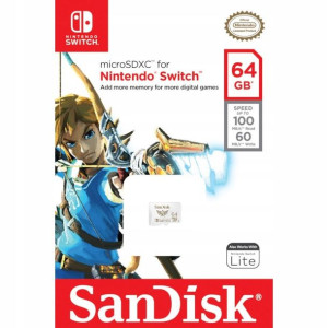 Karta micro SD 64GB SanDisk Nintendo Switch 100/60