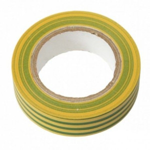 Taśma izolacyjna 10m 0,13mm x 0,19mm  ŻÓŁTO-ZIELONA