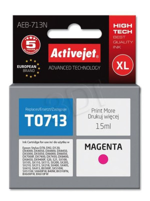 Tusz do Epson T0713 czerwony ActiveJet AEB-713N