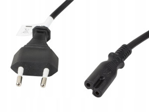 Kabel zasilający C7 EURO (radiowy) 3m VDE czarny